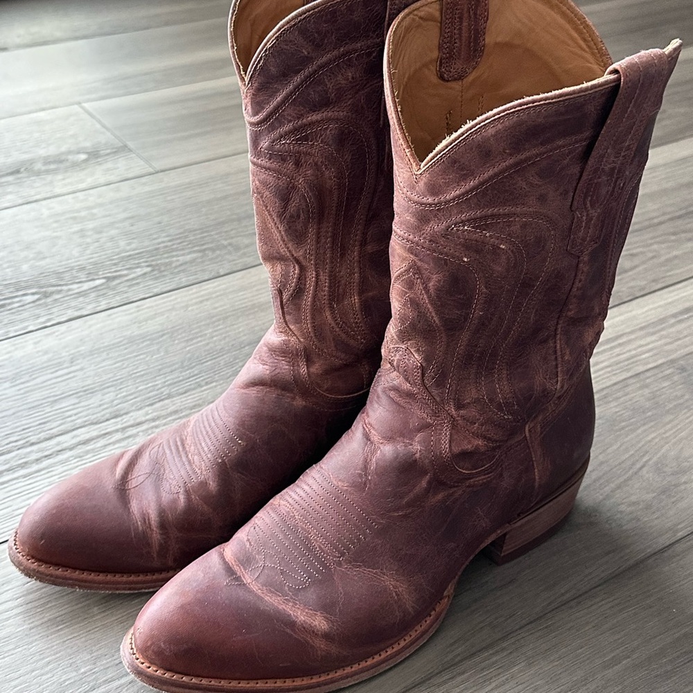 Tecovas Cartwright Cowboy Boots, Men 12D, Scotch, Goat